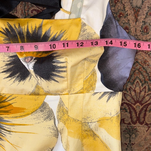 Leifsdottir Bellis brushstroke Yellow and Black Floral Dress - Picture 10 of 16